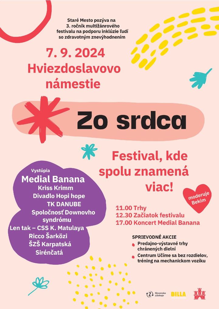 ❤️ Festival Zo srdca spája ľudí – spája umelcov so zdravotným znevýhodnením s umelcami bez znevýhodnenia, spája generácie, spája…