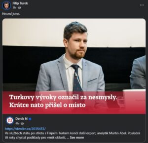 „Hrozní jsme,“ píše Filip Turek